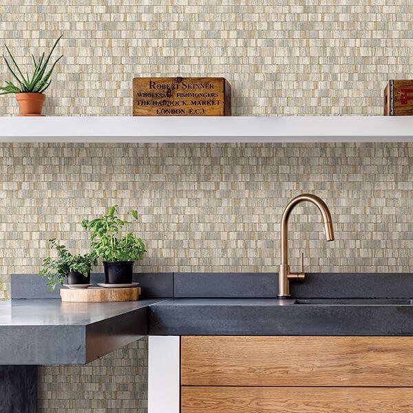 Dobby Gold Geometric Wallpaper