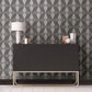 Valiant Grey Faux Grasscloth Geometric Wallpaper