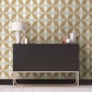 Valiant Beige Faux Grasscloth Geometric Wallpaper