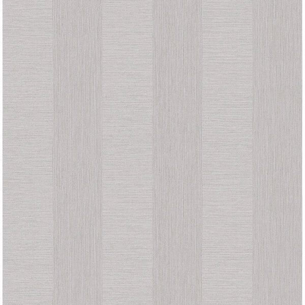 Intrepid Light Grey Faux Grasscloth Stripe Wallpaper
