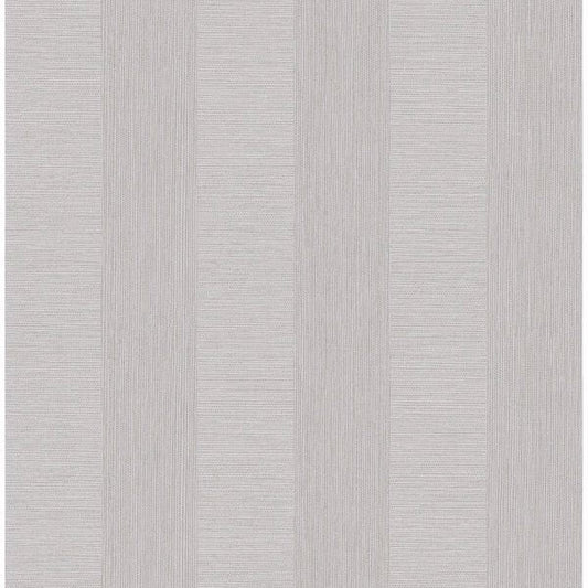 Intrepid Light Grey Faux Grasscloth Stripe Wallpaper