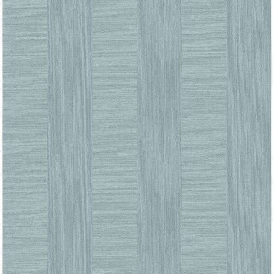 Intrepid Aqua Faux Grasscloth Stripe Wallpaper