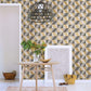 Cerium Metallic Concrete Geometric Wallpaper