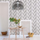 Cerium Grey Concrete Geometric Wallpaper