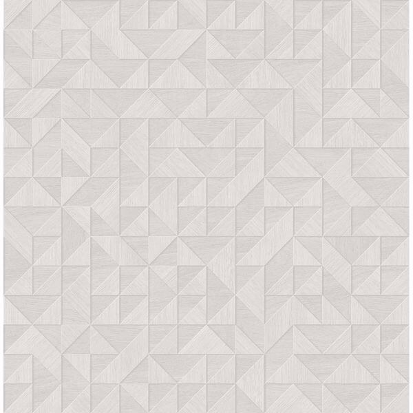 Gallerie Light Grey Geometric Wood Wallpaper