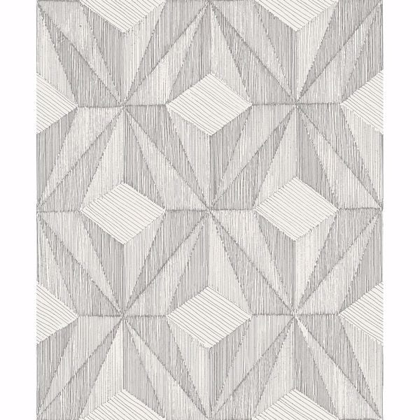 Paragon Silver Geometric Wallpaper