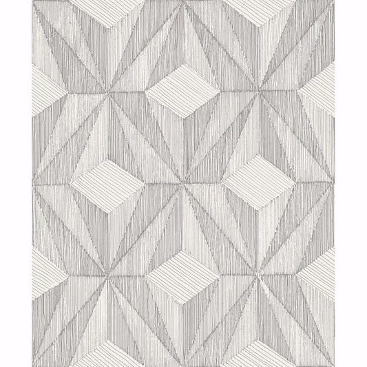 Paragon Silver Geometric Wallpaper