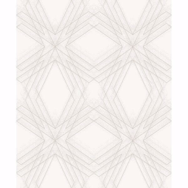Relativity Off White Geometric Wallpaper