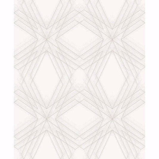 Relativity Off White Geometric Wallpaper