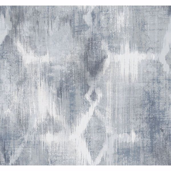 Perspective Indigo Abstract Geometric Wallpaper