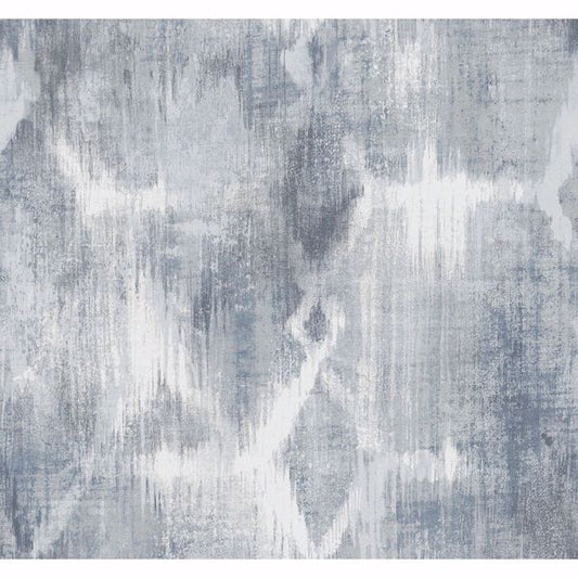 Perspective Indigo Abstract Geometric Wallpaper