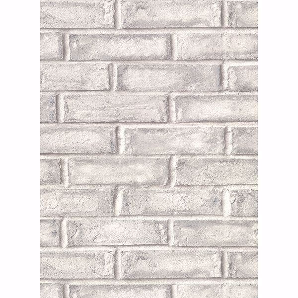 Appleton Grey Faux Weathered Brick Wallpaper