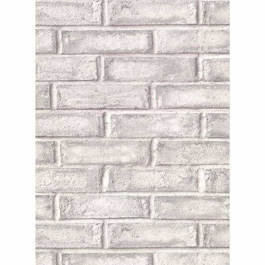 Appleton Grey Faux Weathered Brick Wallpaper