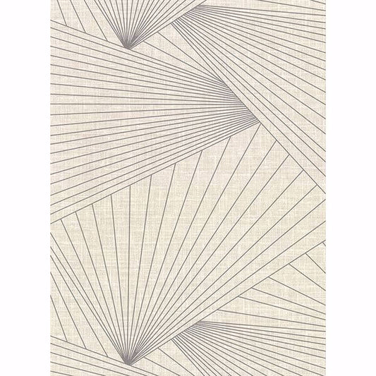 Berkeley Eggshell Geometric Faux Grasscloth Wallpaper