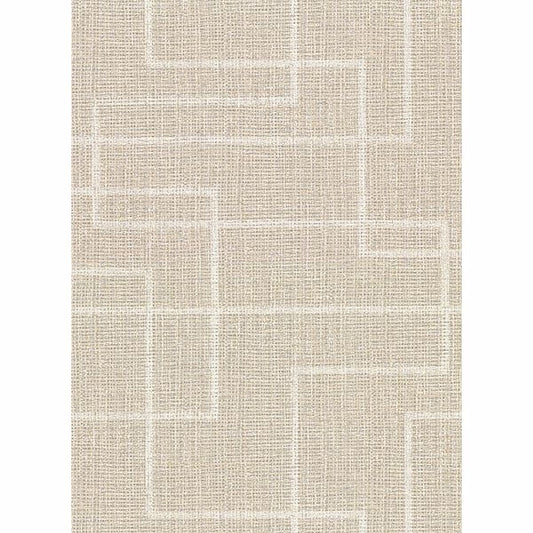 Clarendon Wheat Geometric Faux Grasscloth Wallpaper