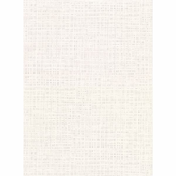 Montgomery White Faux Grasscloth Wallpaper