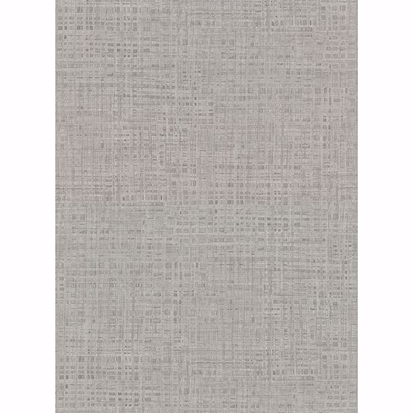 Montgomery Pewter Faux Grasscloth Wallpaper