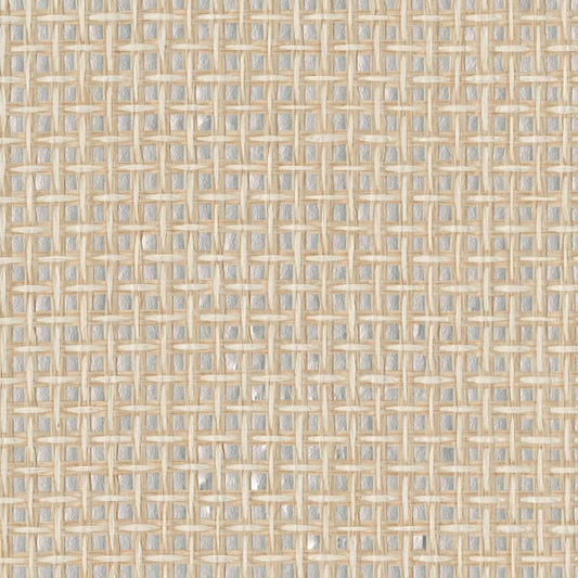 Aki Silver Basketweave Wallpaper