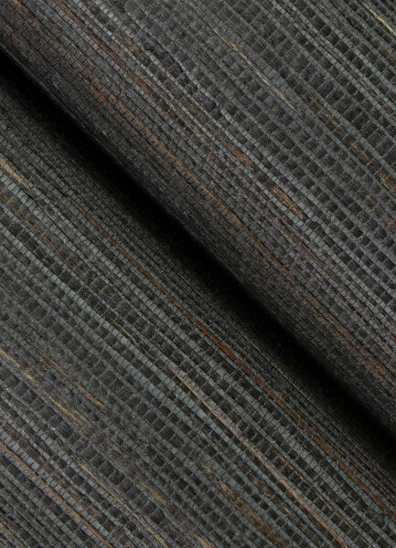 Shandong Charcoal Grasscloth Wallpaper