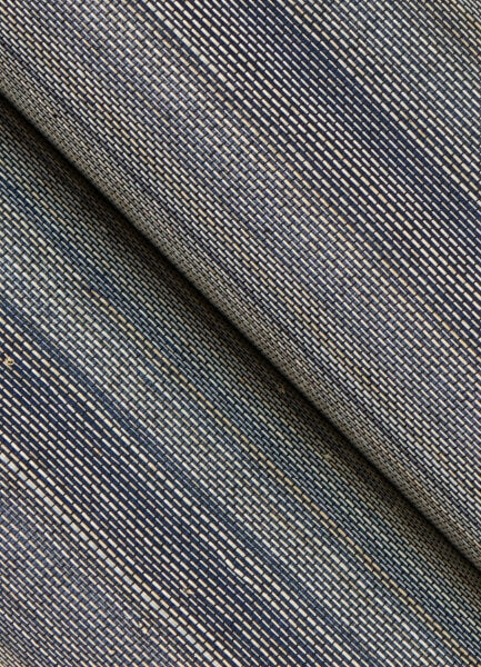 Mai Indigo Grasscloth Wallpaper