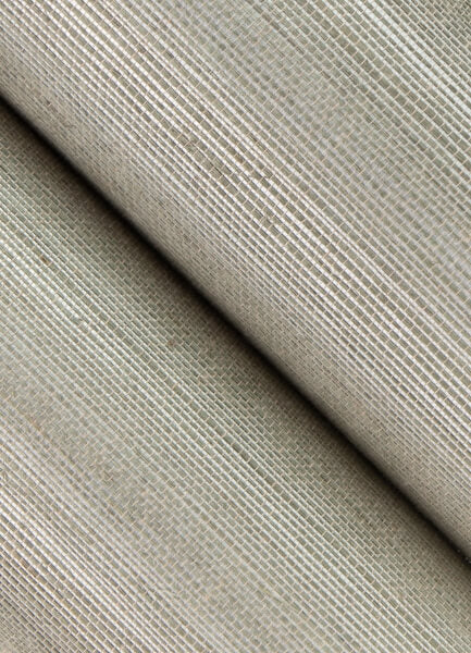 Caihon Silver Sisal Grasscloth Wallpaper