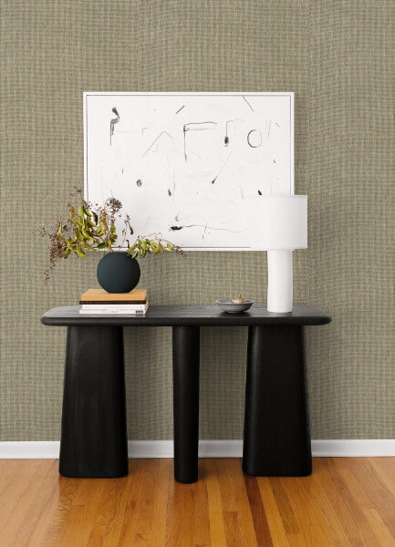 Annchi Black Woven Wallpaper