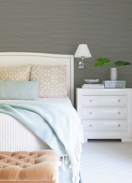 Kira Light Grey Hemp Wallpaper