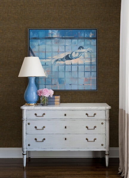Genji Brown Woven Wallpaper