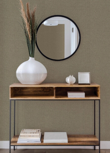 Hui Beige Paper Weave Wallpaper