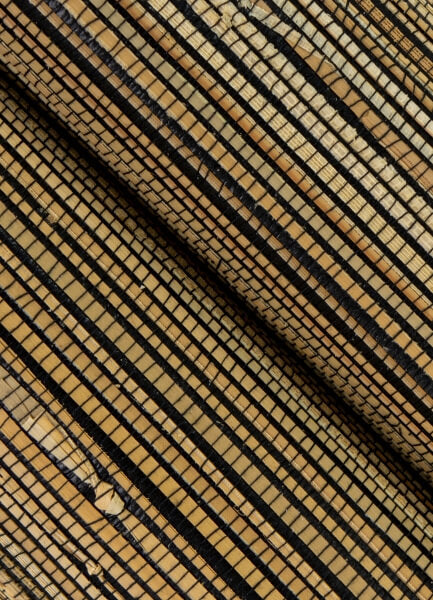 Mayleen Black Grasscloth Wallpaper
