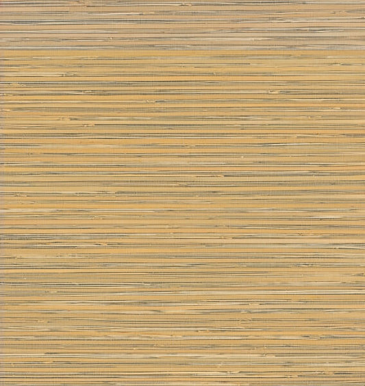 Ushi Black Grasscloth Wallpaper