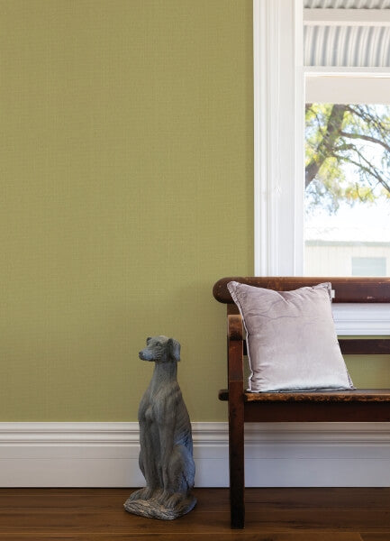 Qiaohui Green Petite Weave Wallpaper