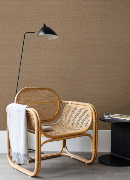 Huiqing Brown Geometric Weave Wallpaper