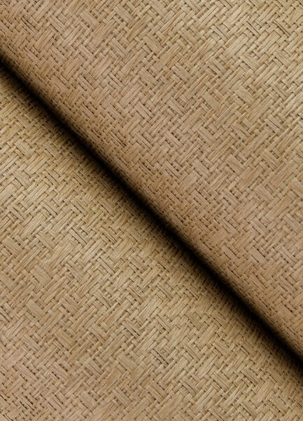 Huiqing Brown Geometric Weave Wallpaper
