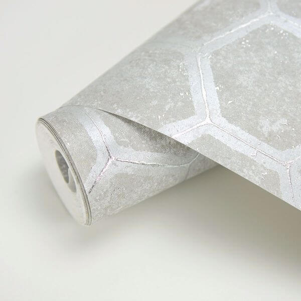 Starling Grey Honeycomb Wallpaper