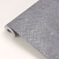 Luna Pewter Distressed Chevron Wallpaper