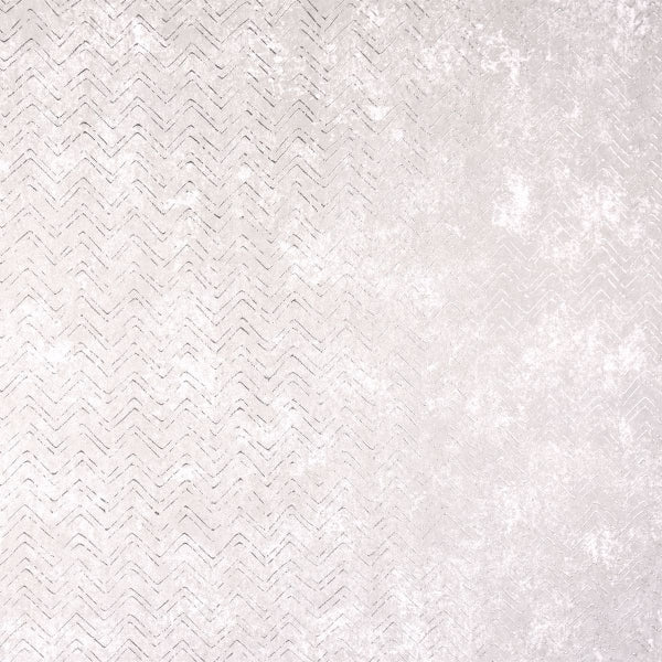 Luna Platinum Distressed Chevron Wallpaper