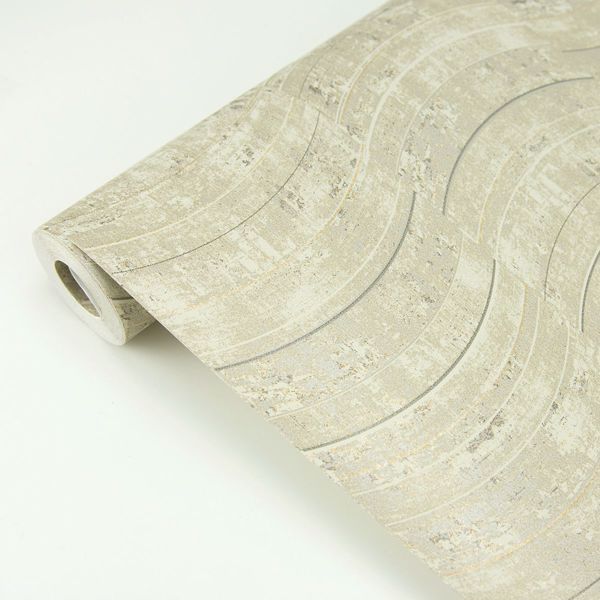 Hydra Taupe Geometric Wallpaper