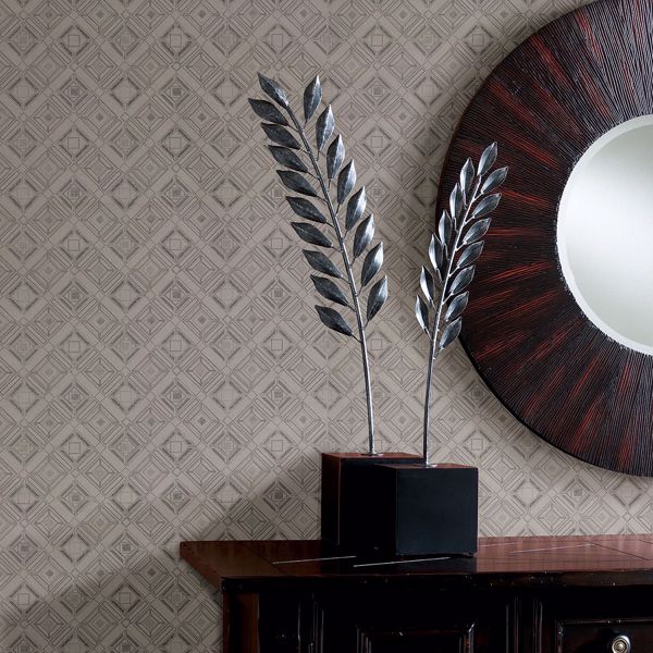 Sonic Light Grey Geometric Wallpaper