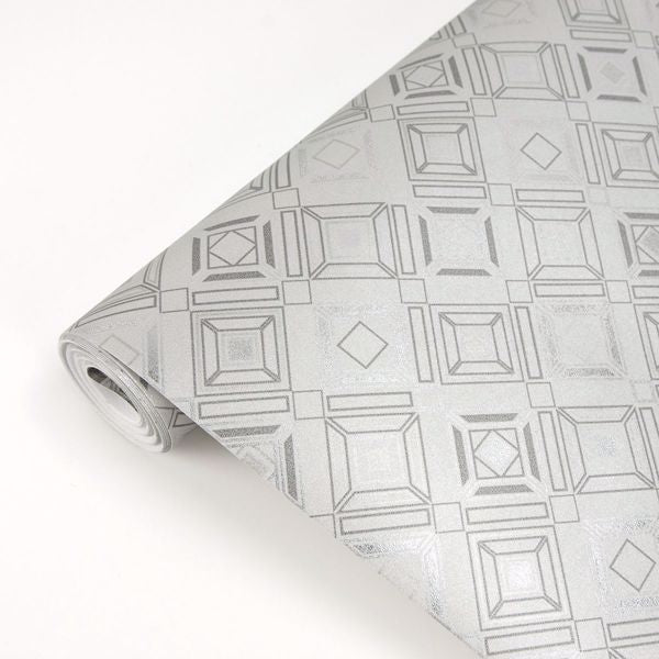 Sonic Light Grey Geometric Wallpaper