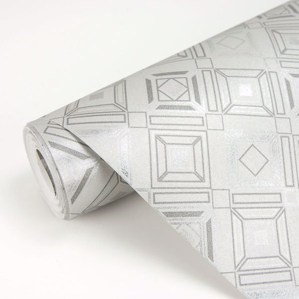 Sonic Light Grey Geometric Wallpaper