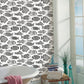 Wailea Black Tropical School Wallpaper