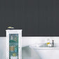 Sebasco Black Vertical Pinstripe Wallpaper