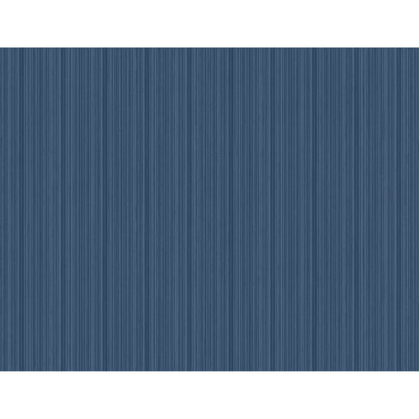 Sebasco Denim Vertical Pinstripe Wallpaper