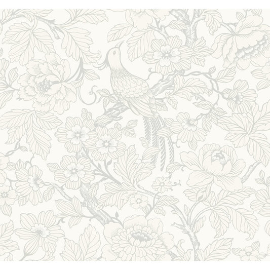 Beaufort Dove Peony Chinoiserie Wallpaper
