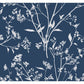 Southport Navy Delicate Branches Wallpaper