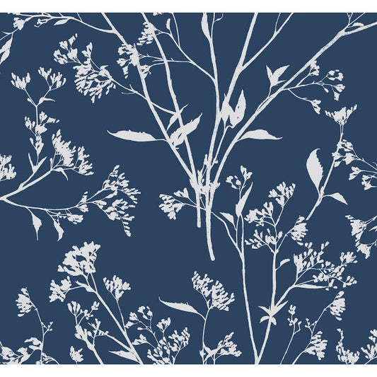 Southport Navy Delicate Branches Wallpaper