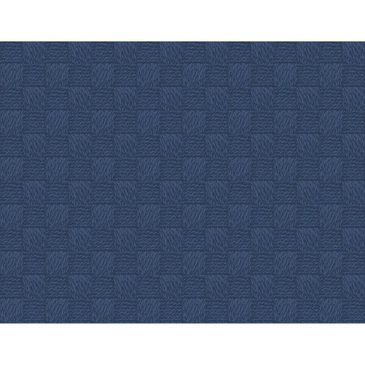 Calabash Navy Rope Basketweave Wallpaper