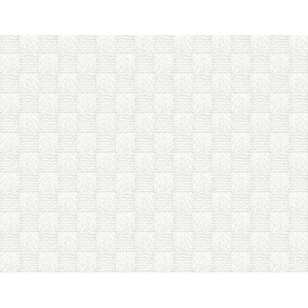 Calabash Light Grey Rope Basketweave Wallpaper