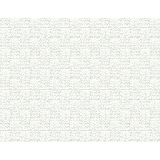 Calabash Light Grey Rope Basketweave Wallpaper